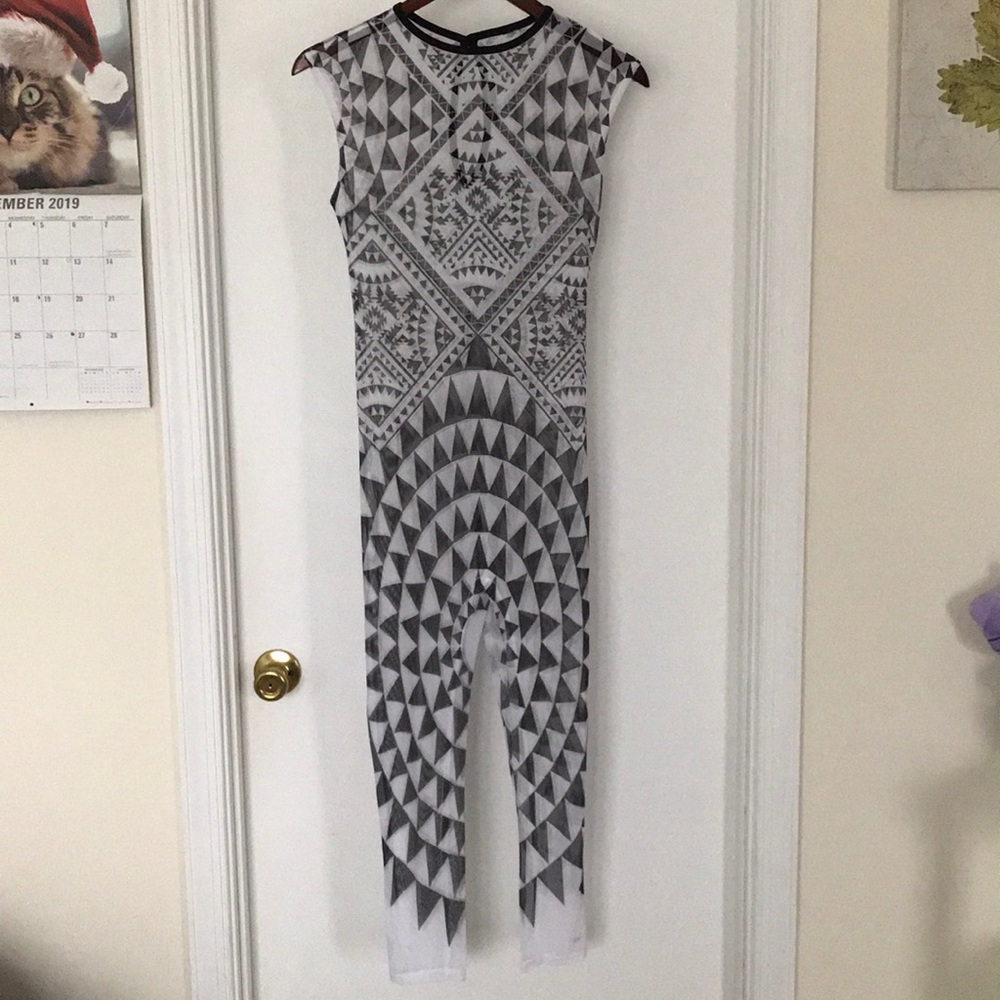 Black & White Sheer Fashion Nova Bodysuit